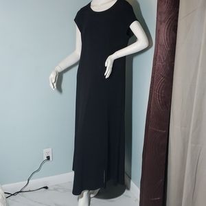 Chicos Black Full Length Double Vented Dress -1